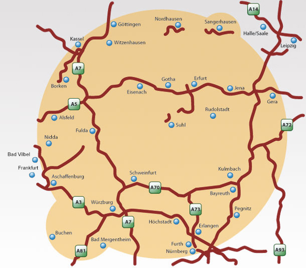 Vertriebsgebiet TOP-Color